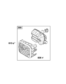 Exhaust Group Diagram and Parts List for 020000 - 09Z999 Briggs and Stratton Engine